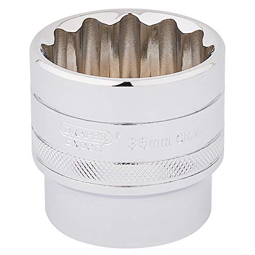 Draper 33594 1/2" Square Drive 12 Point Socket, 36mm Size , Blue