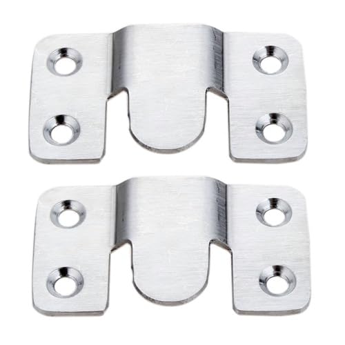 Image of 10 /2 Pcs Stainless Steel Picture Frame Hook Wall Hanger Fasteners for Photo Frame Picture Hanging Bracket Furniture Hardware - (Color: 30x 54mm 2PCS)