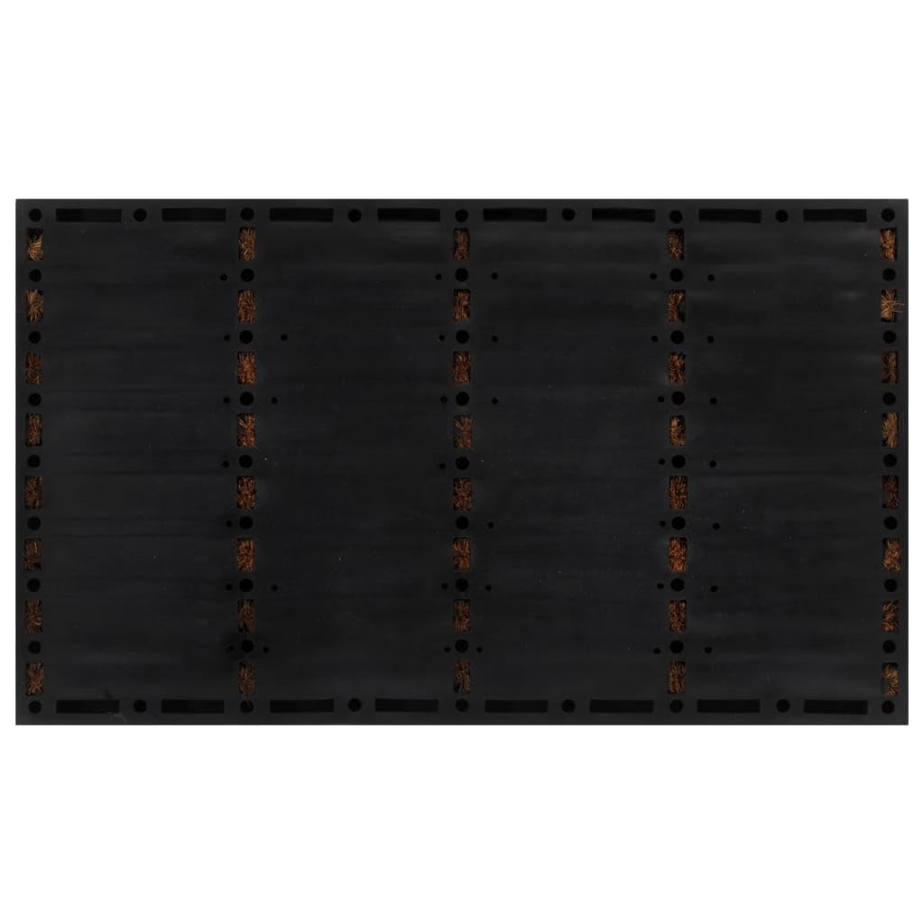 Caucho Fibra de Coco Felpudo 45x75 cm | Parte inferior de goma antideslizante, que absorbe la suciedad, aspiradora, plegable, para interior y exterior