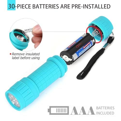 FASTPRO 10-Pack, 9-LED Mini Flashlight Set, AAA Batteries are Included and Pre-Installed, Perfect for Class Teaching, Camping, Wedding Favor by FASTPRO - Image 4