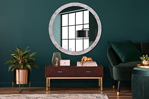 Miroir rond fi100 Fleurs grand format pour agrandir le salon
