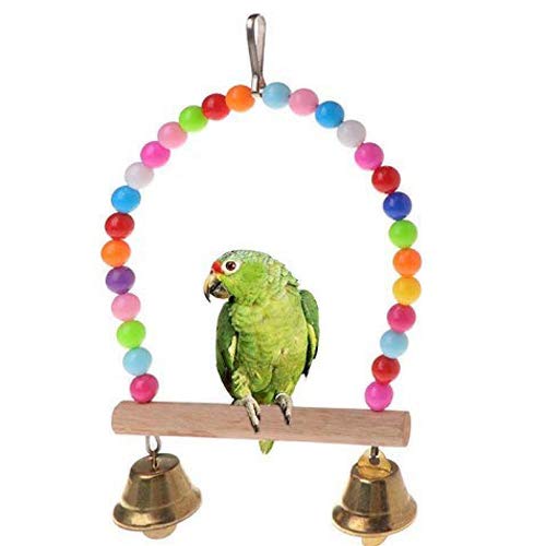 Sage Square Natural Wooden Hanging Swing Toy for Small, Medium & Large Birds,Cockatail, Budgie (Small) (B08BR61HFW) Amazon Price History, Amazon Price Tracker