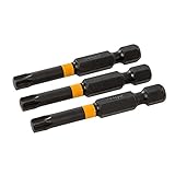 Resistentes Triton TPTA51821010 - Pack de 3 puntas T30 para atornillador de impacto, color negro