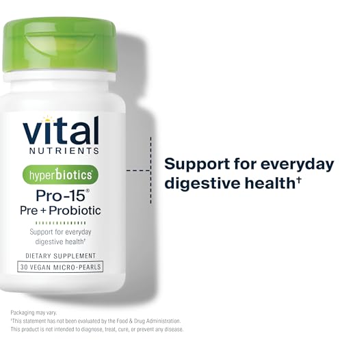 Hyperbiotics Vital Nutrients Pro-15 Prebiotics + Probiotics for Women and Men | 15 Science Backed Strains | Supports Occasional Constipation, Diarrhea, Gas & Bloating | 30 Vegan Time Release Pearls - Thumbnail 4
