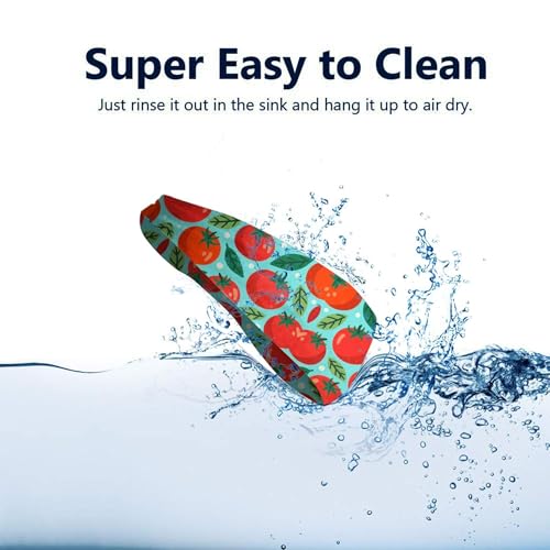 Boys Girls Sports Sweatbands, Multipurpose Long Head Band for Yoga Fitness Shower, Fashion Red Tomato Art Headwear Head Decor 7