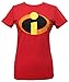 Disney Incredibles Logo Juniors T-shirt (Medium, Red)