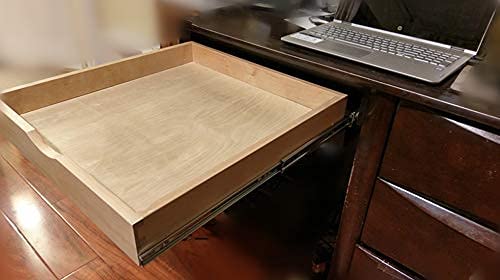 20'' Width Drawer Organizer Roll Wood Tray Kitchen Organizerdrawer Box, Cabinet Slide Out Shelve Pull-Out Shelf, W/Wood Spacer Pantry Organization Storage (Fits Rta Face Frame Cabinet B24, Pantry 24) #TOP6