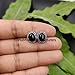 Natural Black Onyx Gemstone Stud Post Earrings 925 Sterling Silver Gemstone Earring Hypoallergenic Nickel Free Tarnish Resistant Handmade Jewelry Gift for Women Men Girls