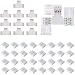 T Shape 4 Pins Connector 10-pack JACKYLED 10mm Solderless Connector 12V 72W Clips for 5050 3528 SMD RGB Fireproof Material LED Strip Lights Connectors (32Pcs clips)