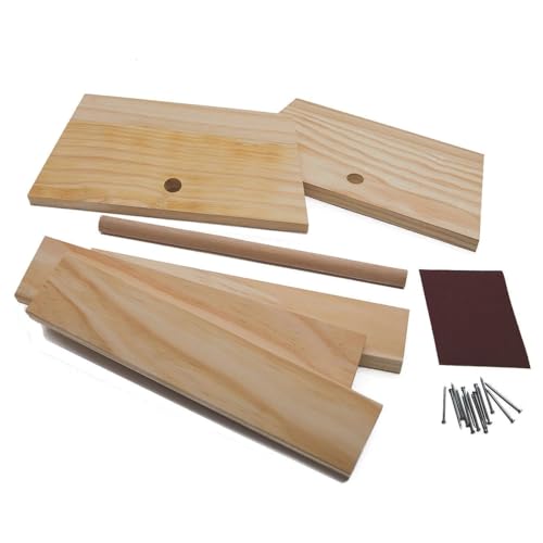 Unfinished Slat Stool, Unassembled