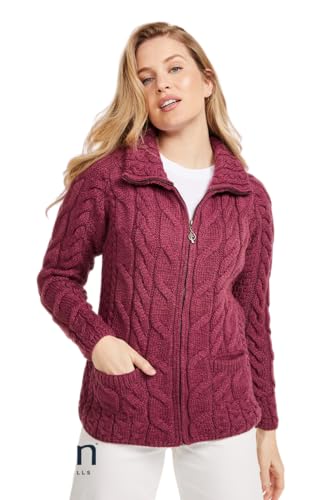 Image of Zippered Wool Sweater by Aran Woollen Mills