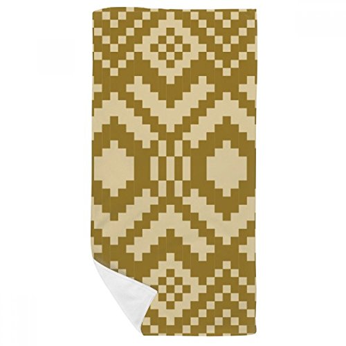 Serviette de bain douce 35x70cm motif géométrique hexagonal absorbant - 2