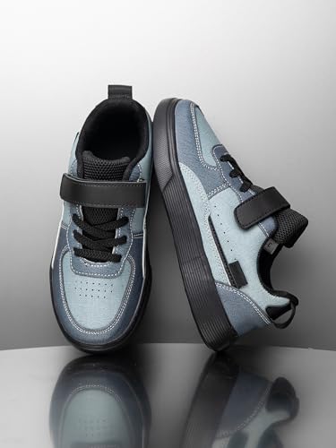 Boys and Girls Board Shoes Adjustable Hook and Loop Classic Low Top Kids Sneakers2