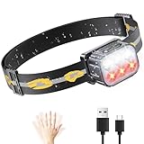 EOIWUY Linterna Frontal LED Recargable, Super Brillante 350LM Luz Frontal Ultraligera para Correr