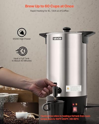 VEVOR 60 Cup Stainless Steel Urn