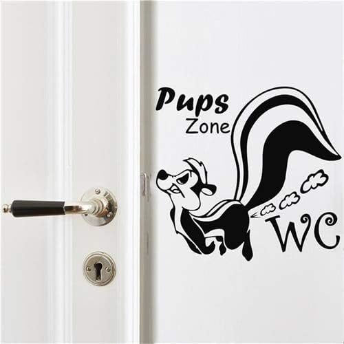 Squirrel Toilet Funny pups Zone WC Stickers DIY adesivos de paredes Home Decal mual Art Waterproof Posters Wall Decorations - (Color: Black, Dimensions: 23x24cm)