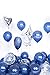 Latex Navy Blue Balloons Silver Confetti Balloons12inch Pack of 50 for Boy Baby Shower Denim and Diamonds Decorations Bachelorette Wedding Outer Space Birthday Party Decor