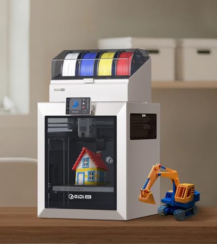 QIDI Q2 Combo 3D-Drucker Mehrfarbig, Geschlossen, 65°C beheizte Kammer, Luftfilter, 600 mm/s Höchstgeschwindigkeit, AI-Kamera, Auto-Leveling, 270x270x256mm Bauraum. Für Einsteiger und Profis