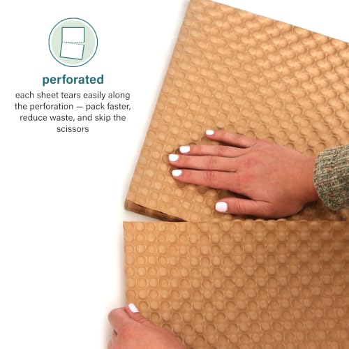 Elementree Paper Bubble Wrap Sheets for Packing, Moving, & Shipping - 24" x 12" x 500' - Eco-Friendly Kraft Bubble Paper - Recyclable Cushioning Wrap - Made in the USA (01942) by Elementree - Used condition - Image 5