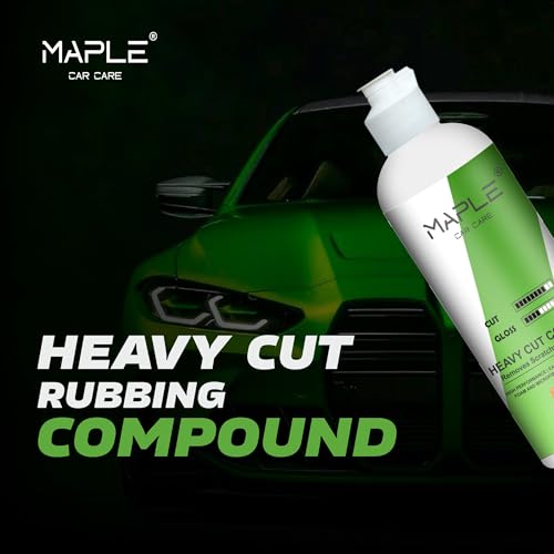 Image of Maple Car Care Heavy Cut Rubbing Compound 250 ml | Car Scratch Remover & Paint Correction Polish | High Abrasion Polishing Compound | Restores Gloss | Suitable for Old & Repainted Car Surfaces