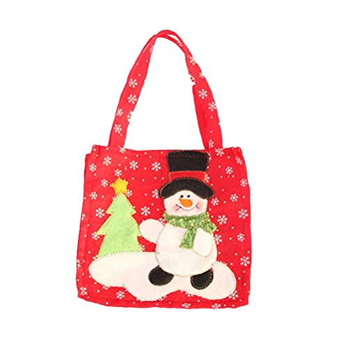 AETOK 1 bolsa de dulces de Navidad reutilizable no tejida bolsa de regalo de tela festiva bolsa de compras portátil fiesta Favor Cover