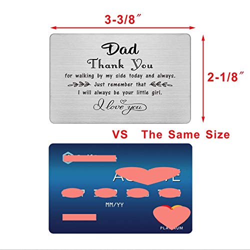 Laluminter Father of the Bride Gifts from Daughter, Dad Wedding Gift Wallet Card, To My Dad Wedding Day Keepsake2