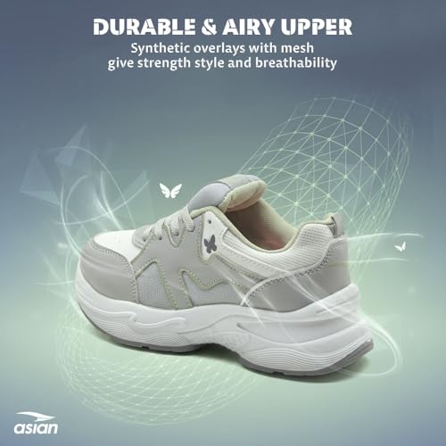 Image of ASIAN Aroma-11 Women's Sneakers | Trendy Lightweight Shoes for Women | Soft Arch Support, Grippy Outsole & Stylish Design for Casual, Travel & Everyday Style for Girls