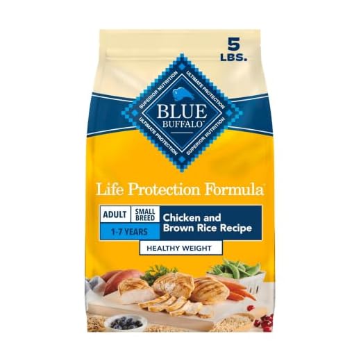 Blue Buffalo Life Protection Formula Healthy Weight Small Breed Adult Dry Dog Food, Chicken & Brown Rice, Supports Immunity With LifeSource Bits, Promotes Healthy Lean Muscles & Weight Control, 5 lbs.