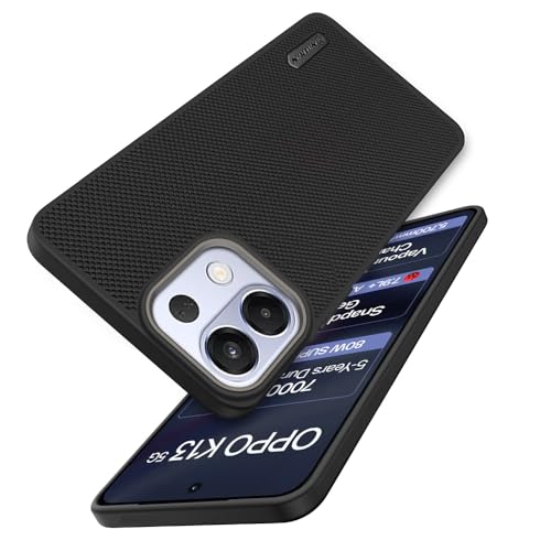Image of TOUCCH Liquid Silicone Case Cover for Oppo K13 5G| Shock Proof Design & 360 Degree Protection| Premium Soft Black Cover for Oppo K13 5G | Silicone Sand Blast - Black
