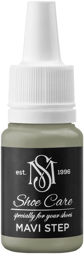 Universal Leather Dye - NCS S 5010-G70Y Olive Slate - High Coverage Leather Paint for Shoes, Bags, Canvas & Sneakers by MAVI STEP - 0.34 fl oz / 10 ml