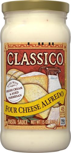 Image of Classico Four Cheese Alfredo Pasta Sauce (15 oz Jar) (Pack of 3)