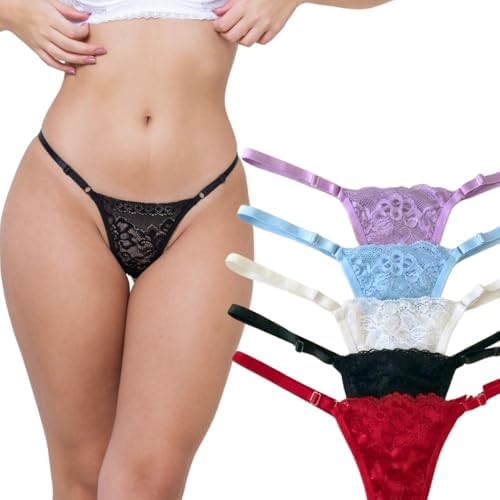 Kit 10 calcinha de renda fio dental tanga de regulagem lingerie f...