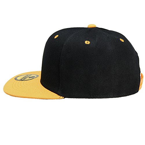 Image of Gelante Plain Blank Flat Brim Adjustable Snapback Baseball Caps LOT 6 Pack