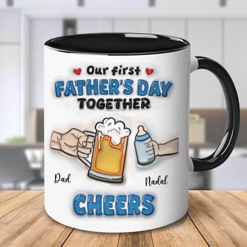 Taza personalizada para papá con mensaje para el Día del Padre miniatura 7