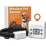 FLYSPEAR Wireless Pet Barrier - Rechargeable Indoor Barrier with 6 Adjustable Reach Spokes Up to 7.9 Feet 6 Static Intensity Safe Adjustable, Fence System