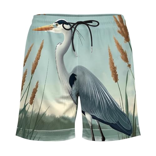 Blue Heron Mens Swim Trunks with Quick-Drying Lining Beach Shorts for Outdoor Sports3