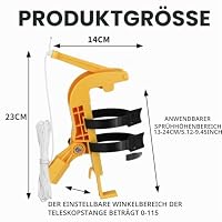 Xevinas Sprühdosen Verlängerungsstangen Adapter | Sprühdosenhalter | Sprühdosenverlängerung | Einstellbarer Winkel Sprühstange Mit Großer Reichweite Für Wespenschaum/Wespen Power Spray(gelb) – Ansicht 2