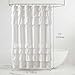 Madison Park Grace White Shower Curtain,Solid Cottage Top Shower Curtains for Bathroom, 72 X 72, White