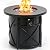 BALI OUTDOORS Propane Fire Pit Table Gas Firepit 30 Inch 50,000 BTU with Fire Glass Cover Lid for Patio, Garden, Backyard and Porch