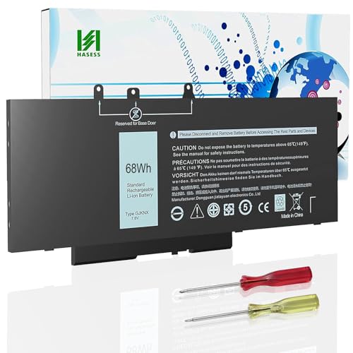 Image of HASESS GJKNX Battery for Dell Latitude 5490 5480 5580 5590 5580 5495 5491 5591 E5590 E5580 E5490 E5480 5488 5288 5280 Precision 15 3530 3520 Series 451-BBZG GD1JP DY9NT 5YHR4