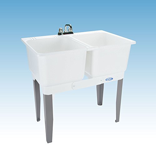 Mustee 22C Utilatwin Combo Laundry/Utility Tub, White Utility Sink Store