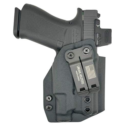 Lindahl Holsters IWB Kydex Holster Compatible with Glock 43X MOS + TLR-7 Sub (Glock Rail) Not Compatible with Non-Railed 43X/43/48 Concealed Carry Made in USA (Black Kydex Right Hand)