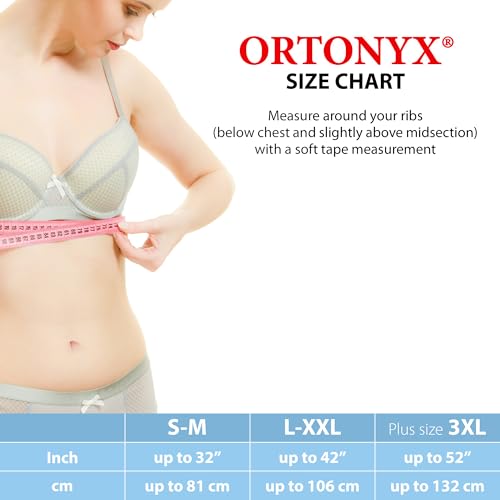 ORTONYX 6.25" Broken Rib Support Brace Unisex - Elastic Chest Wrap Comppression Support Belt - Rehabilitation of Cracked, Fractured, Dislocated Ribs Post-Surgery Aid S/M Beige / ACOX5226-BG-SM