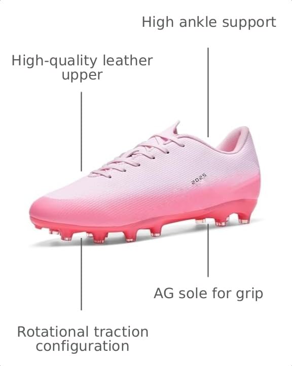 Image of Mens Soccer Cleats Womens Indoor Soccer Shoes Wide Baseball Turf Shoes Adult Youth Rugby Shoes Big Boys Small Spikes AG TF Football Boots