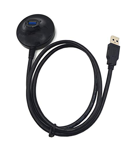 Duttek Cable de extensión Alimentado por USB 3.0, Adaptador de A Macho a A Hembra con Soporte de Panel para Dispositivo USB 1m/3.3ft