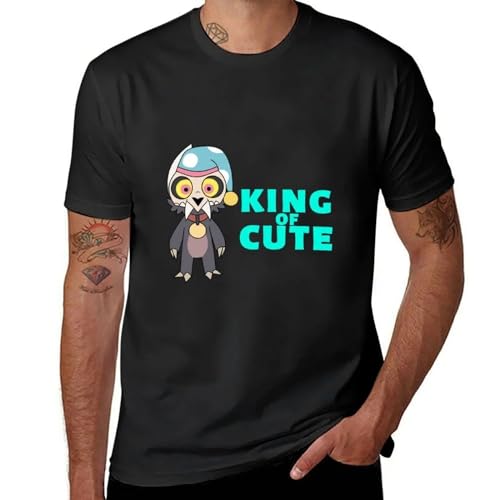 New-King-of-Cute-The-Owl-House-T-Shirt-Boys-White-t-Shirts-Anime-t-Shirt Black S