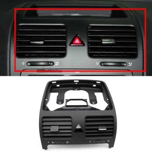 Aireador de salpicadero para Golf MK5 y Jetta (2004-2011), salida de aire central estable 4