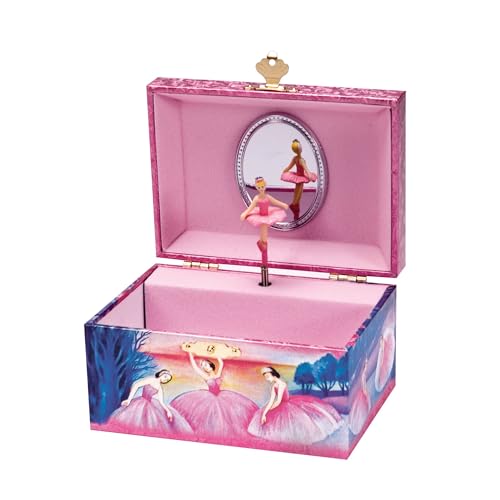 Schylling Iridescent Ballerina Jewelry Box, Pink