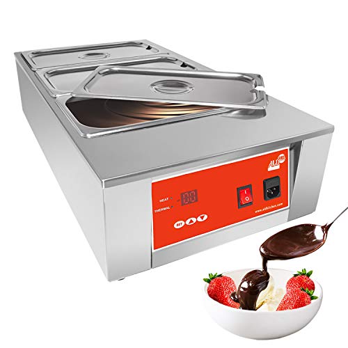 Aldkitchen Chocolate Melting Pot | Digital Control Chocolate Tempering Machine | 3 Tanks For 27 Lb (12 Kg) Of Chocolate | 110V | 1Kw #TOP29