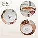 Ceramic Cat Food Bowls, 6-Piece Set, Shallow Heart Plates, Two Patterns, Whisker-Friendly, Easy to Clean, Ideal for Cats and Small Dogs